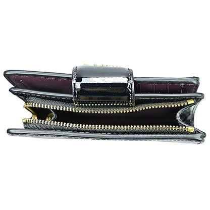 COACH Women’s Signature Patent Leather Medium Corner Zip Wallet CV414