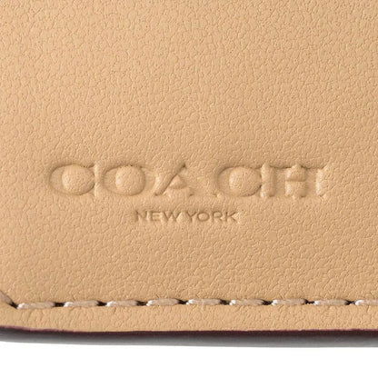 COACH Women’s Signature Canvas Silver Medium Corner Zip Wallet CW786
