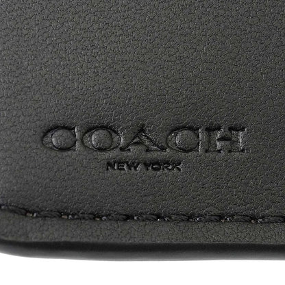 COACH Women’s Signature Canvas Walnut Black Medium Corner Zip Wallet CW786