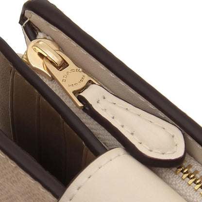 COACH For Women Signature Canvas Medium Corner Zip Wallet CW786