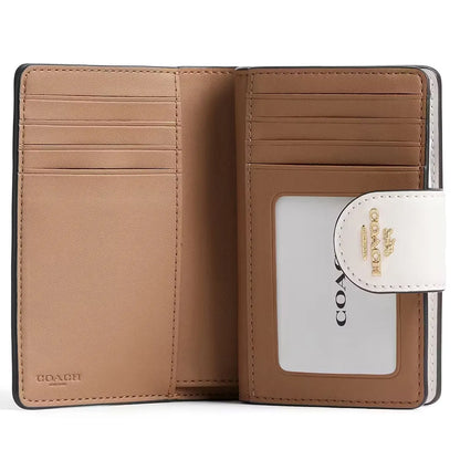 COACH For Women Signature Canvas Medium Corner Zip Wallet CW786
