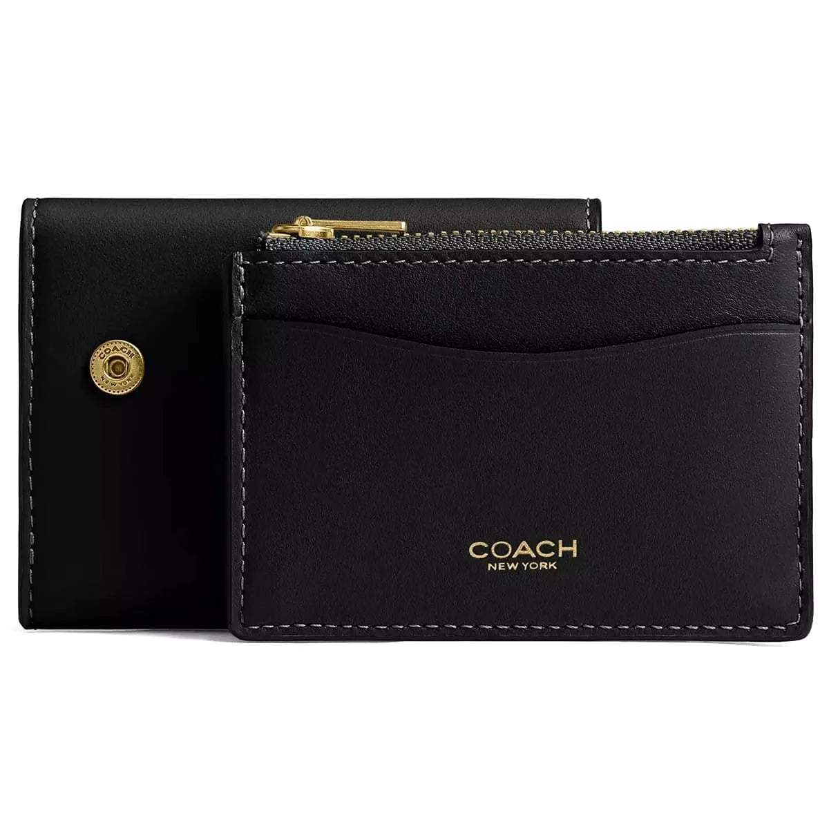 COACH Women’s Refined Leather Snap Wallet with Detachable Card Case CZ111