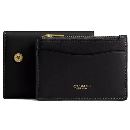 COACH Women’s Refined Leather Snap Wallet with Detachable Card Case CZ111