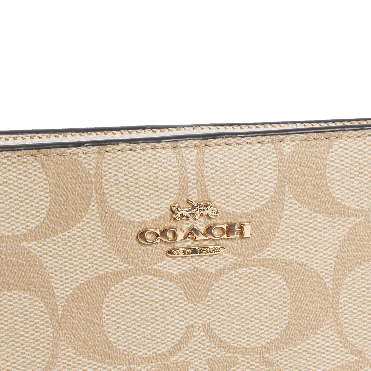 Coach Women’s Slim Signature Canvas Wallet in Light Khaki Chalk C8714