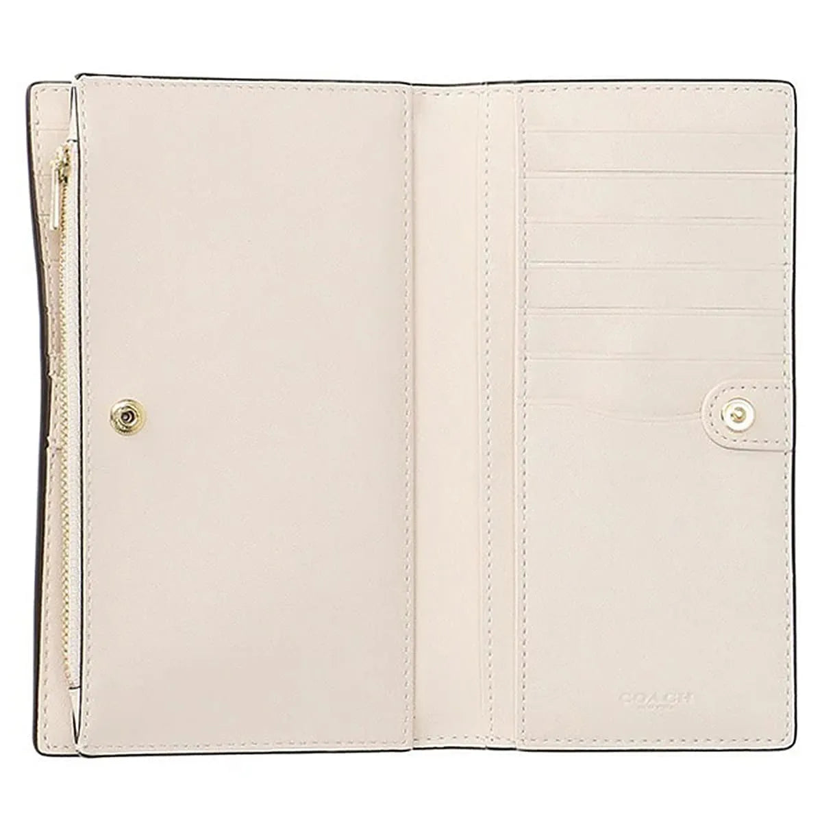 Coach Women’s Slim Signature Canvas Wallet in Light Khaki Chalk C8714