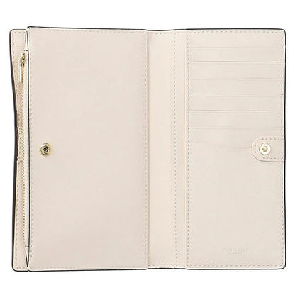 Coach Women’s Slim Signature Canvas Wallet in Light Khaki Chalk C8714
