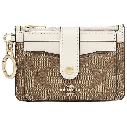 COACH Women’s Signature Canvas Attachment Card Case C7398 IMDJ8
