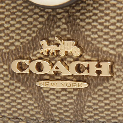 COACH Women’s Signature Canvas Attachment Card Case C7398 IMDJ8