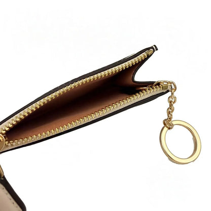 COACH Women’s Signature Card Holder CAR16 – Gold/Sand Multi