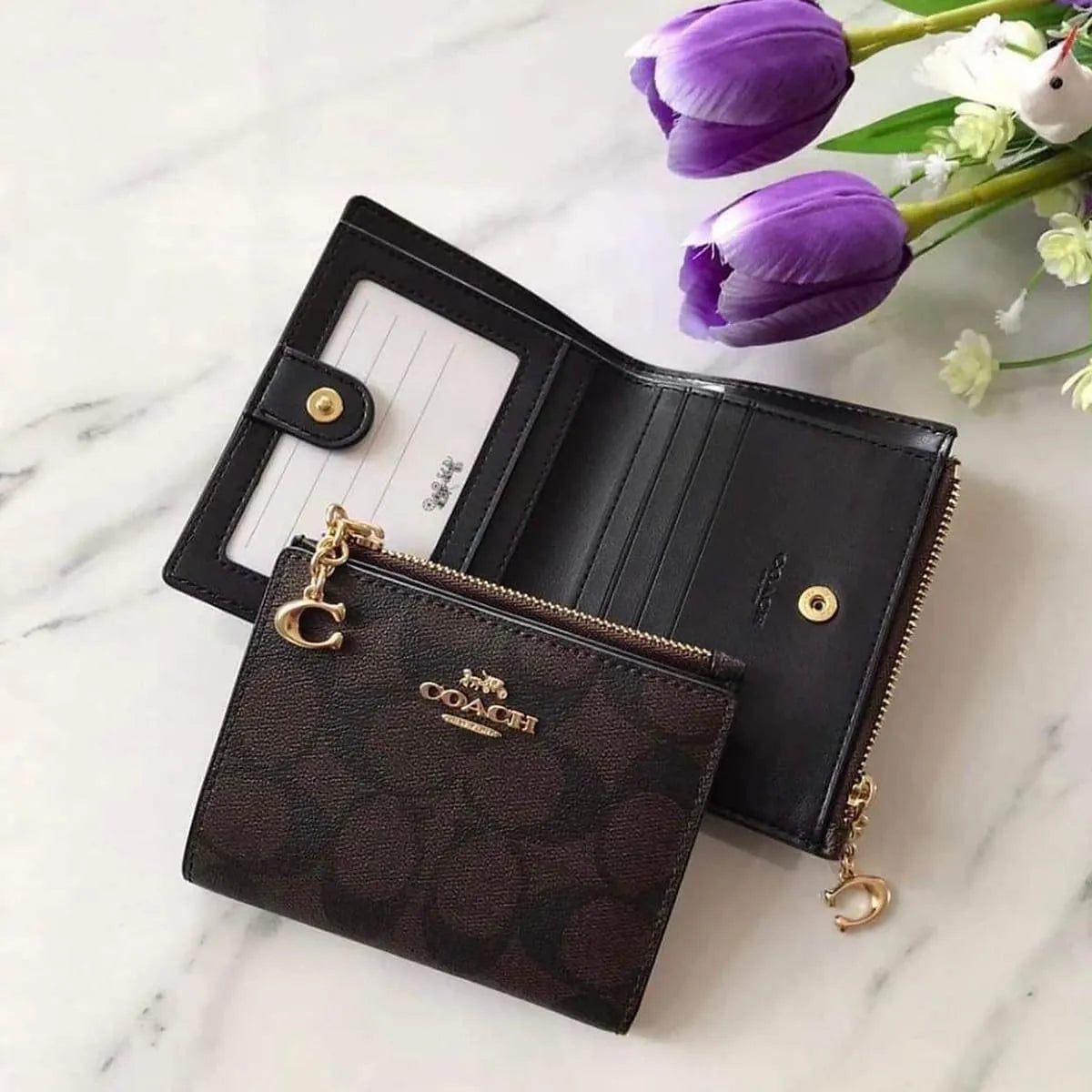 COACH Women’s Signature Snap Wallet F78002 IMAA8