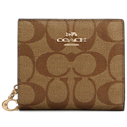 COACH Women’s Signature Canvas Snap Wallet C3309 IMNLJ