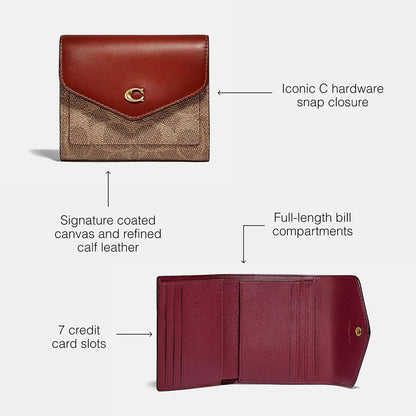 COACH Women’s Signature Canvas Wyn Small Wallet C2329