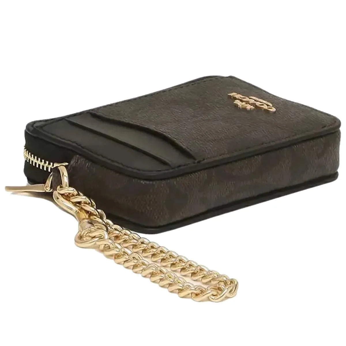 COACH Women’s Signature Canvas Zip Card Case CW883