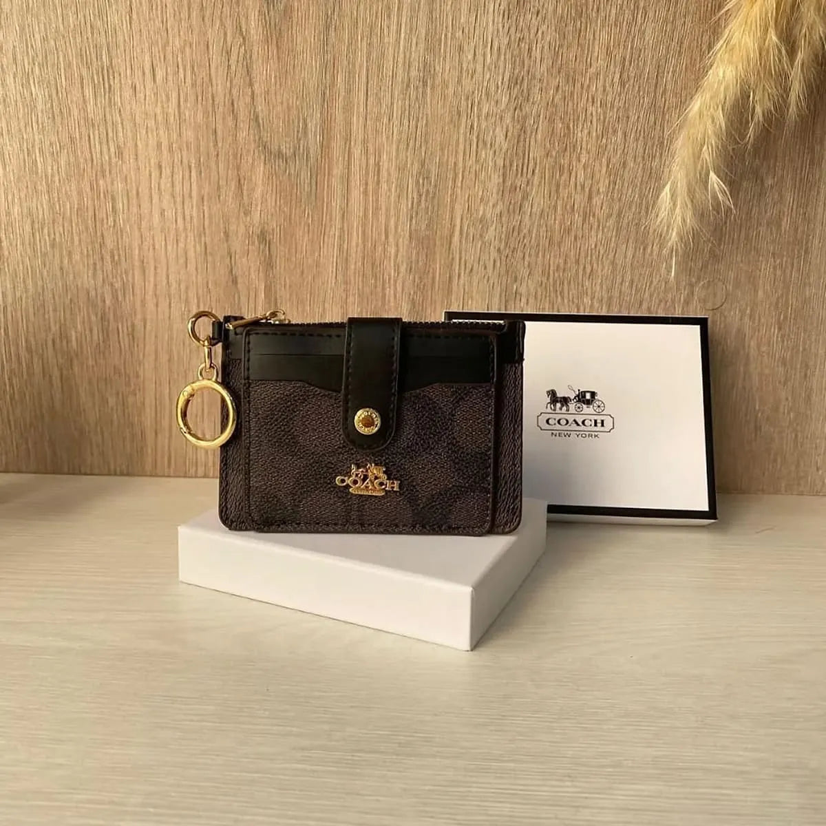 Coach Women’s Signature Card Holder and Coin Purse C7398