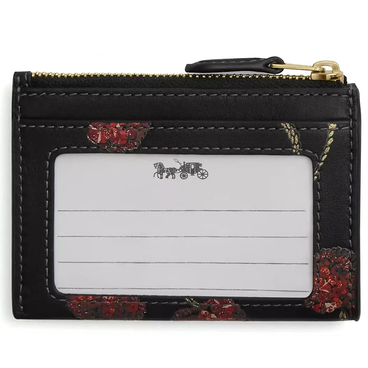 COACH Women’s Signature Floral Zip Card Case CDF83 IMA47