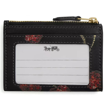 COACH Women’s Signature Floral Zip Card Case CDF83 IMA47
