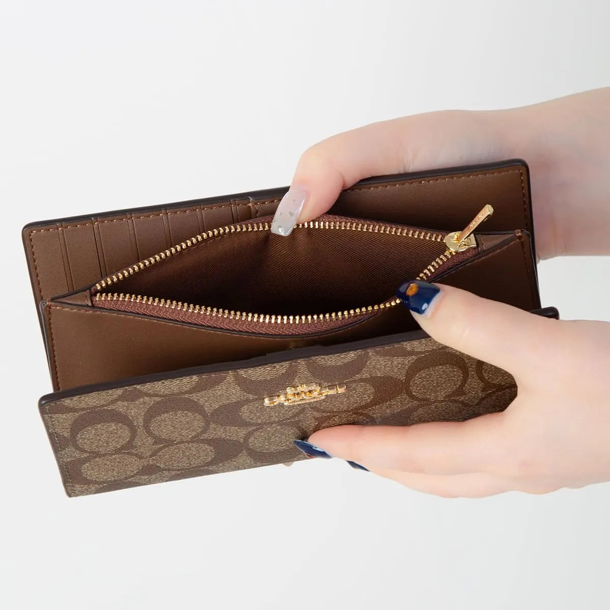 Coach Women’s Slim Signature Long Wallet C8714