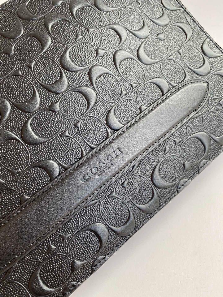 COACH STRUCTURED POUCH IN SIGNATURE LEATHER (COACH F75914)
