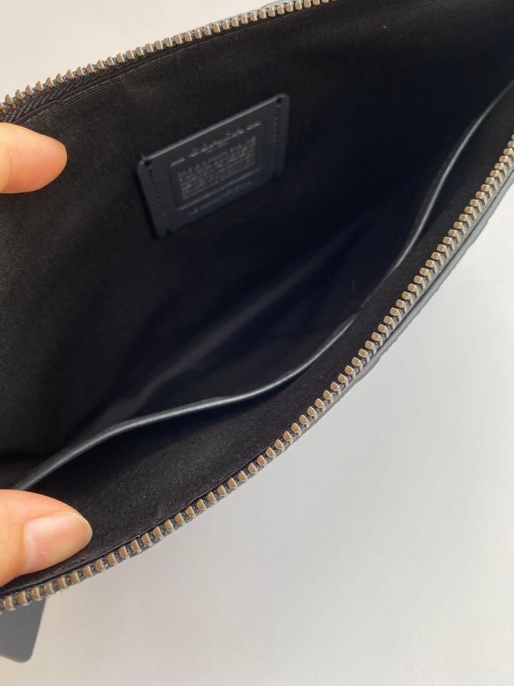 COACH STRUCTURED POUCH IN SIGNATURE LEATHER (COACH F75914)