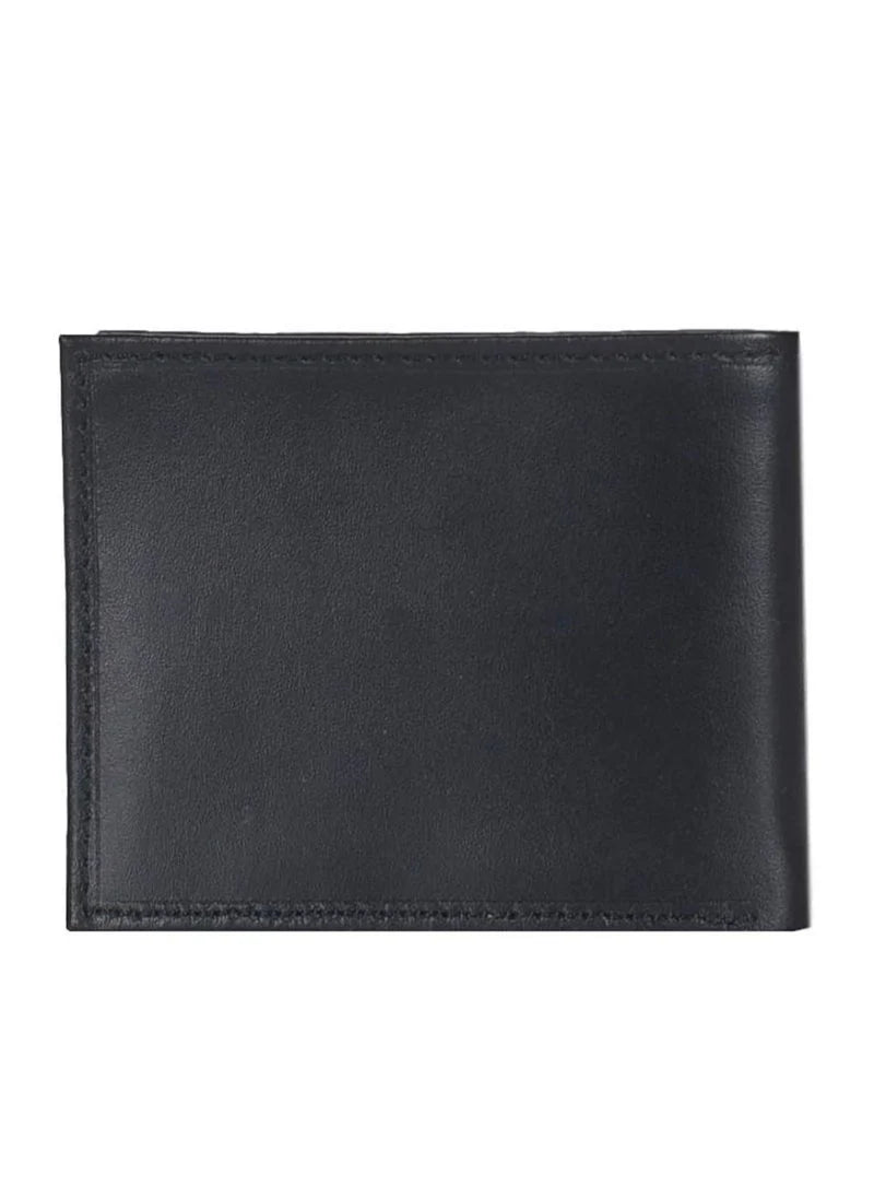TH Black Leather Wallet For Men