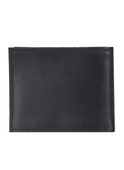 TH Black Leather Wallet For Men