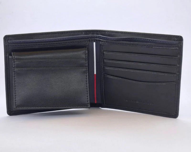 TH Black Leather Wallet