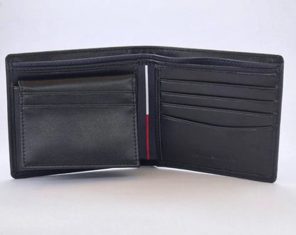 TH Black Leather Wallet