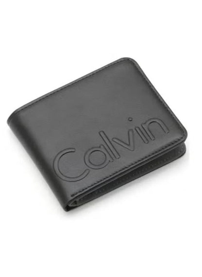 CK Black Leather Wallet-Belt Set For Men