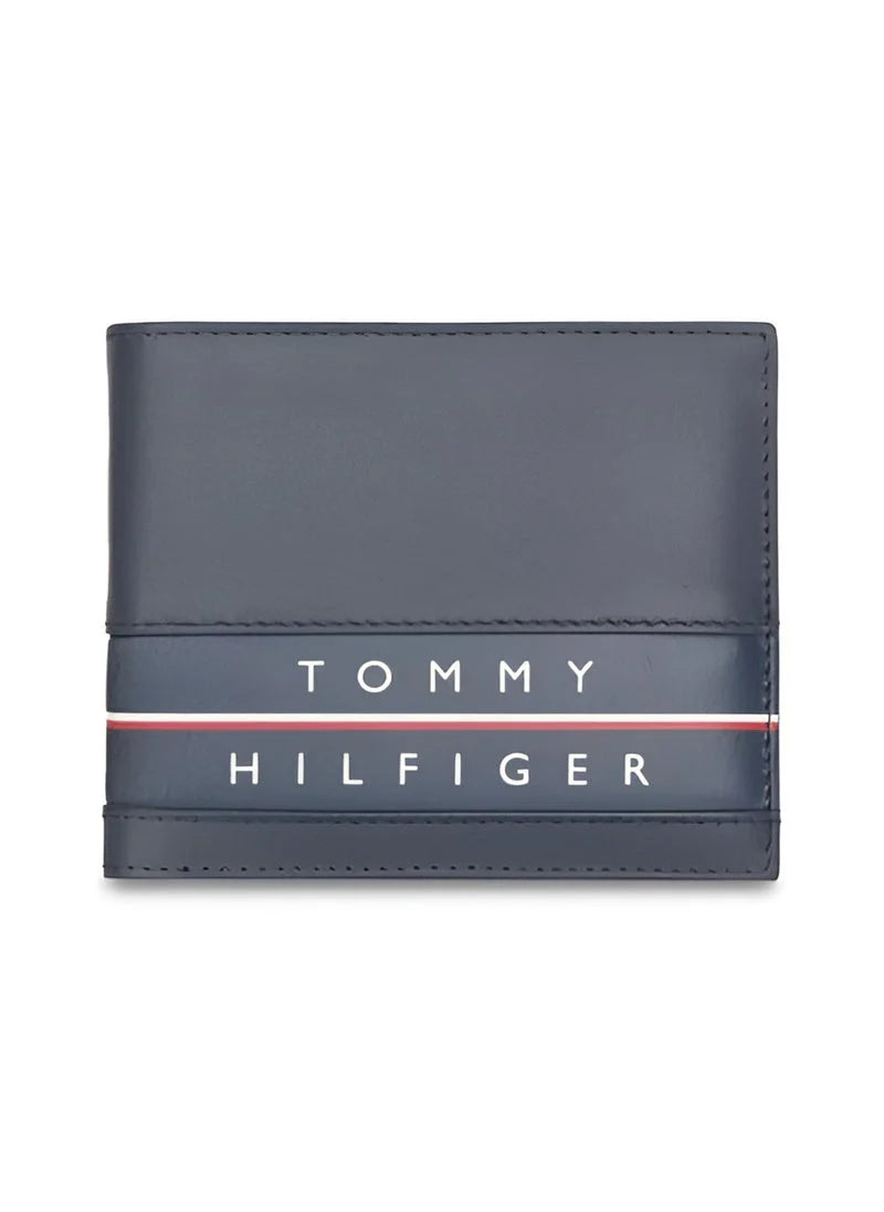 TH Navy Leather Wallet For Men