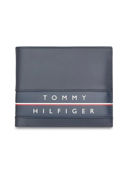 TH Navy Leather Wallet For Men
