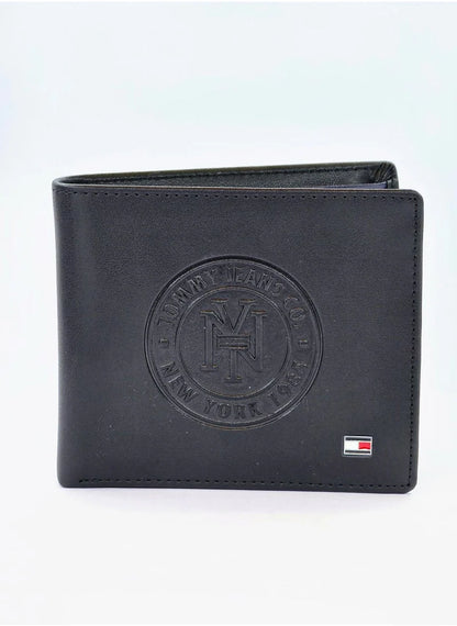 TH Black Leather Wallet