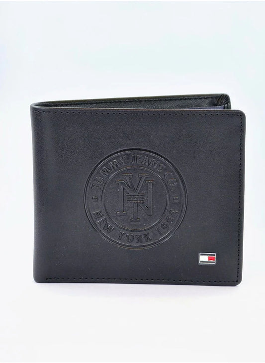 TH Black Leather Wallet