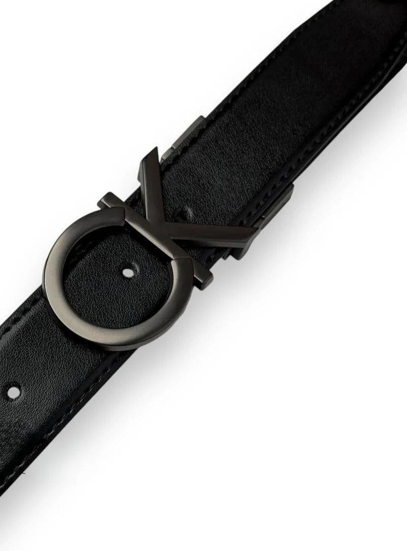 CK Black Leather Wallet-Belt Set For Men