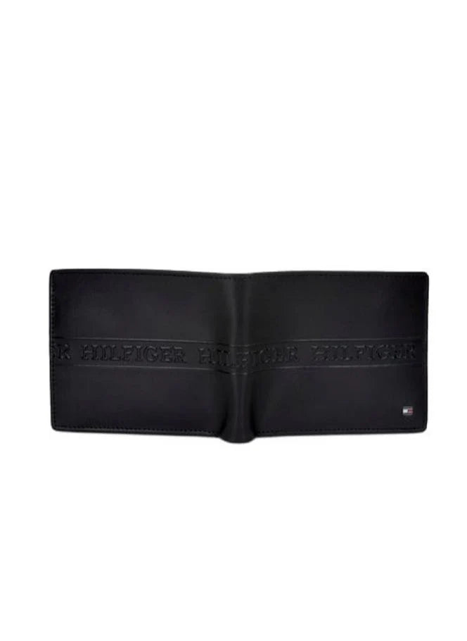 TH Black Leather Wallet For Men