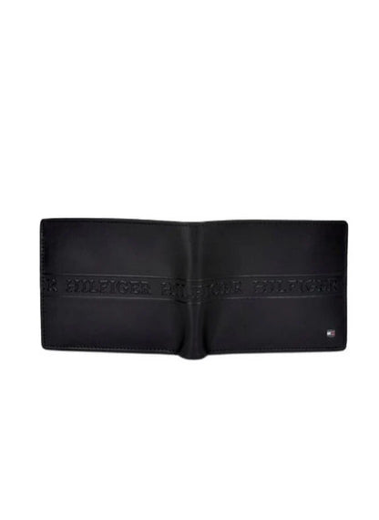 TH Black Leather Wallet For Men