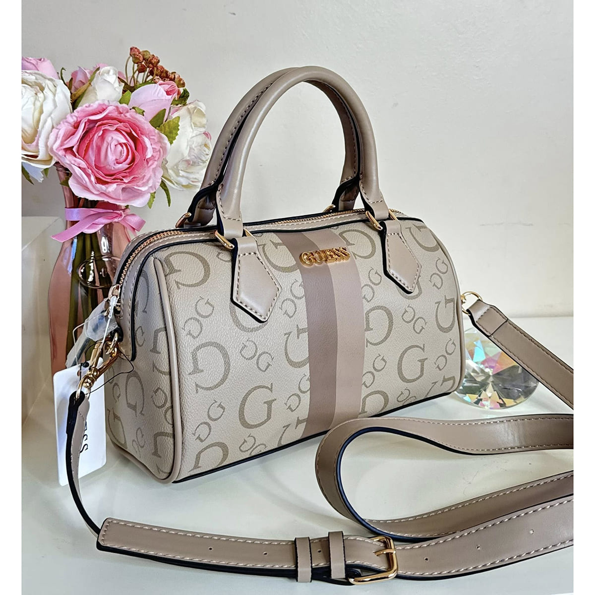 Guess Beige Women Handbag Hg997808