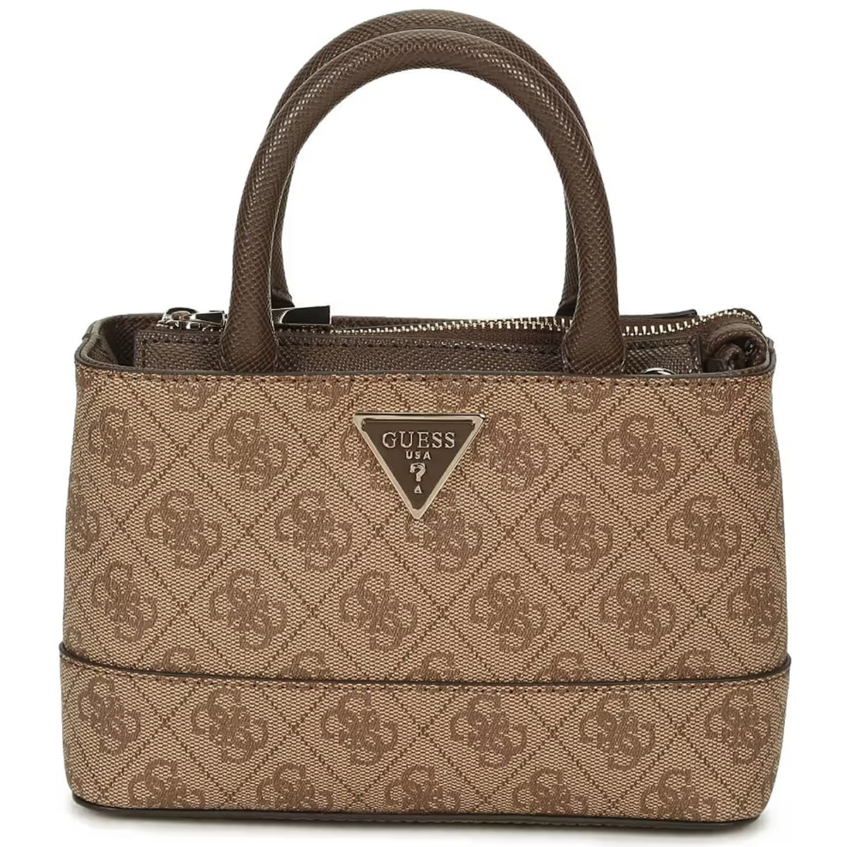 Guess Brown Women Handbag Bg837777 Latte