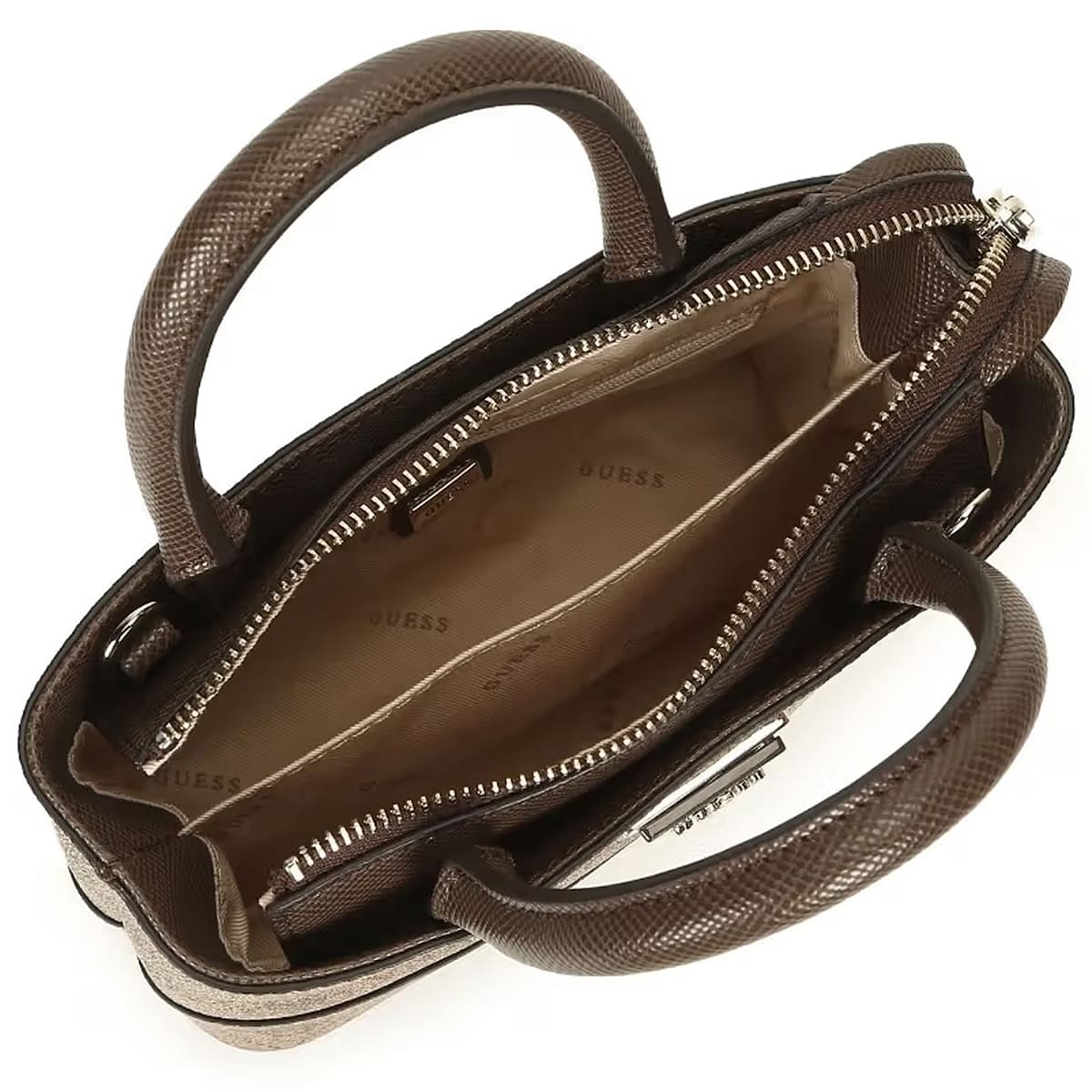 Guess Brown Women Handbag Bg837777 Latte
