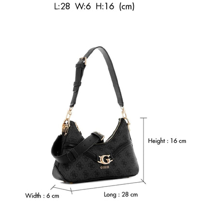 Guess Coal Black Women Shoulder Bag Hwesg951320