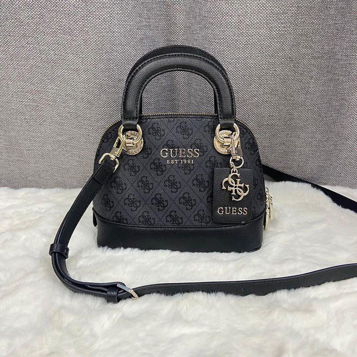 Guess Coal Women Handbag Hwsg7737050 Coal