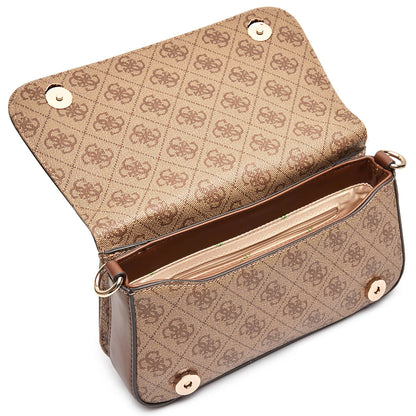 Guess Latte Brown Women Shoulder Bag Hwesg951320