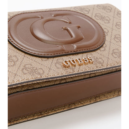 Guess Latte Brown Women Shoulder Bag Hwesg951320
