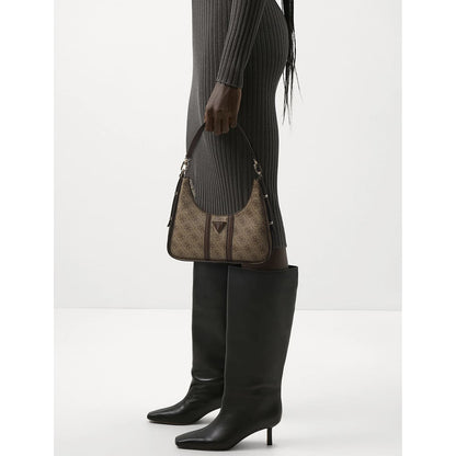 Guess Latte Logo Brown Light Brown Brown Women Shoulder Bag Hwsg9000180 Lgw