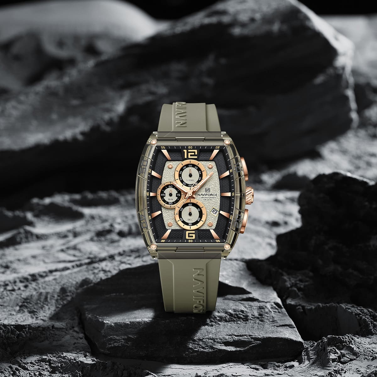 Naviforce Men's Watch NF6101-GY-Y-GY