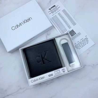 Calvin Klein Wallet & Keychain Set For Men