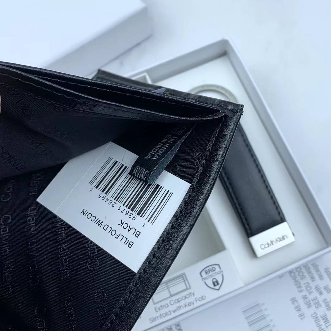Calvin Klein Wallet & Keychain Set For Men