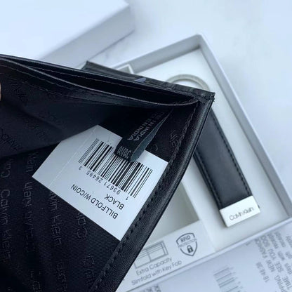 Calvin Klein Wallet & Keychain Set For Men