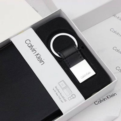 Calvin Klein Wallet & Keychain Set For Men