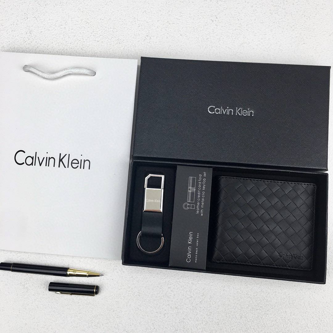 Calvin Klein Wallet & Keychain Set For Men