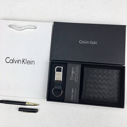 Calvin Klein Wallet & Keychain Set For Men